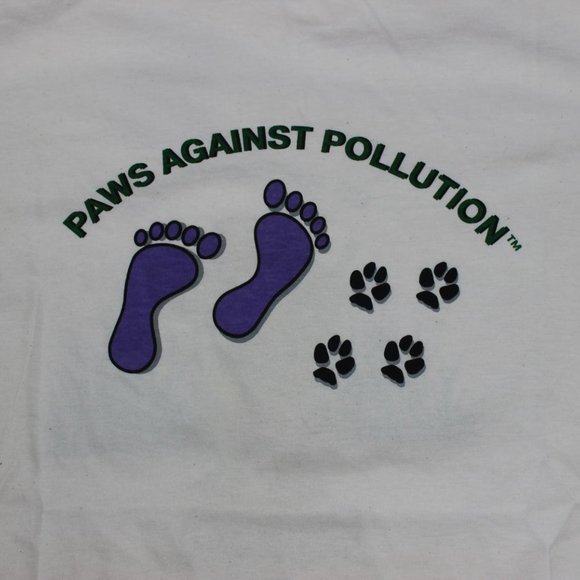 NWT VINTAGE TEE SHIRT PAWSBY PLANET INK ANVIL ORGANIC ADULT SIZE LARGE - Picture 5 of 5